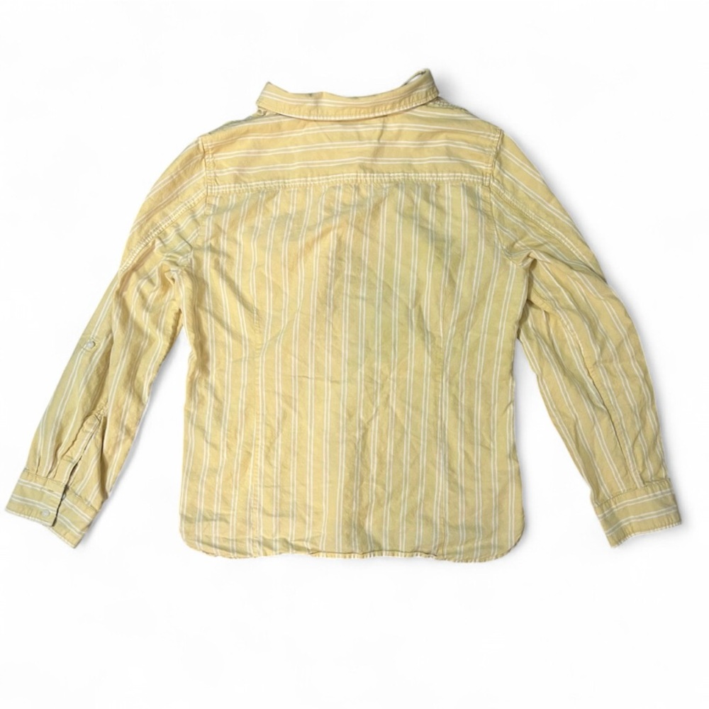 2000’s prep Tommy Hilfiger yellow striped button-up - Picture 5 of 5